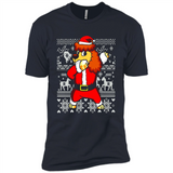 Dabbing Poodle Santa Christmas Holiday Sweatshirt - Premium Short Sleeve T-Shirt