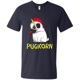 Pugicorn Pug Unicorn Funny Shirt PINGPONG - Men's V-Neck