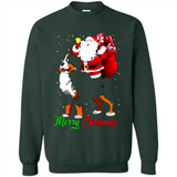 Merry Christmas Santa Claus With Big Dog sweater PINGPONG