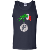 Amazing shirt San Antonio Spurs Glitter Grinch Monogram Ornament Christmas Gift - Tank Top