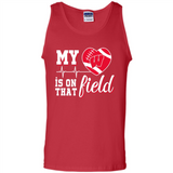Wisconsin Badgers Football My Heart is on that Field - Tank Top