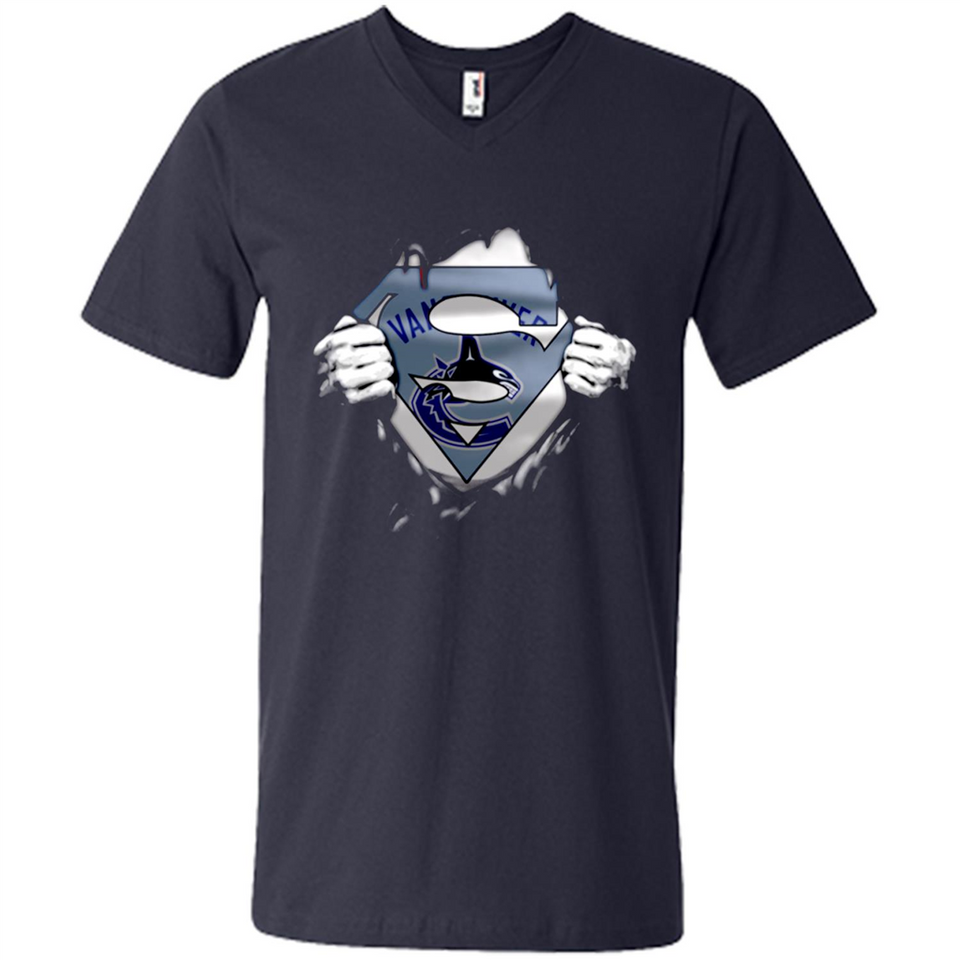 Vancouver Canucks And Superman Fans - Men's V-Neck