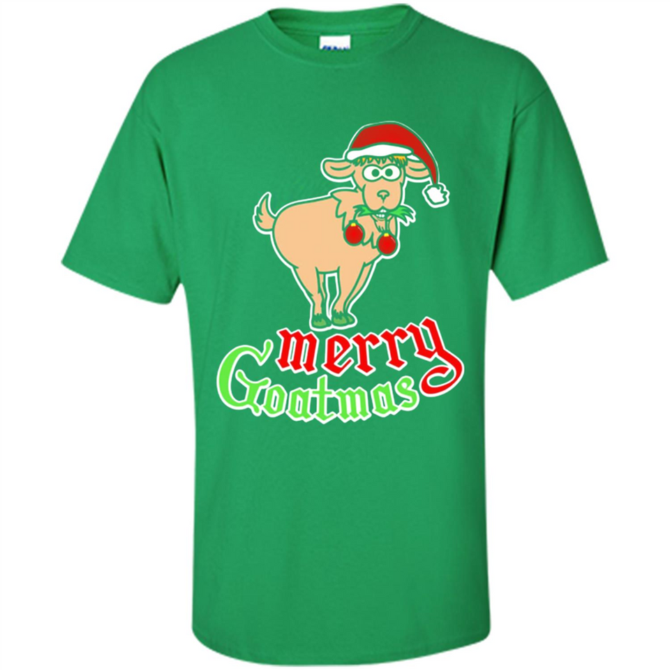 Christmas Merry Goatmas Goat Shirt Santa Hat - Shirt
