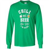 Chili Cookoff Funny T-shirt Chili And Beer - Long Sleeve T-Shirt