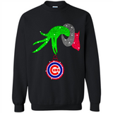 GRINCH HAND HOLDING CHICAGO CUBS GLITTER CHRISTMAS PINGPONG