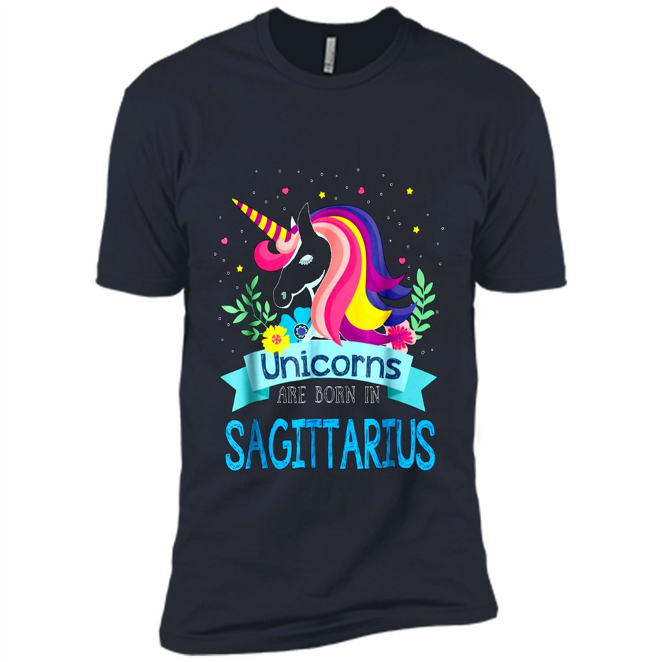 Unicorns are born in Sagittarius Birthday Rainbow Custom Ultra Cotton