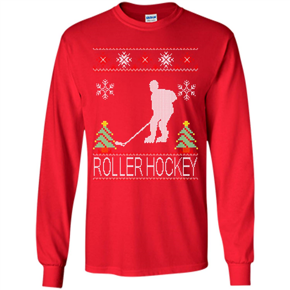 roller hockey Christmas ugly