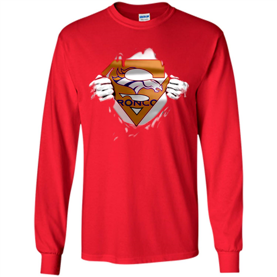 Denver Broncos And Superman Fans - Long Sleeve T-Shirt