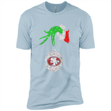 Amazing tee San Francisco 49ers Glitter Grinch Monogram Ornament Christmas Gift - Premium Short Sleeve T-Shirt