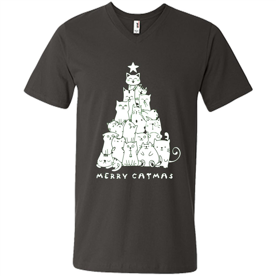 Merry Catmas - Merry Christmas Cat Lover Mug PINGPONG - Men's V-Neck