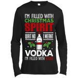 Christmas Gift Shirt Christmas Spirit Vodka Santa - Canvas Long Sleeve T-Shirt