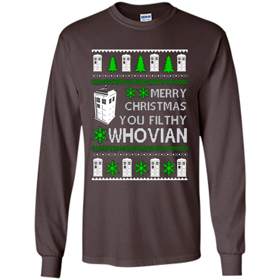 Merry Christmas You Filthy Whovian ugly sweater PINGPONG