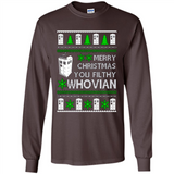 Merry Christmas You Filthy Whovian ugly sweater PINGPONG