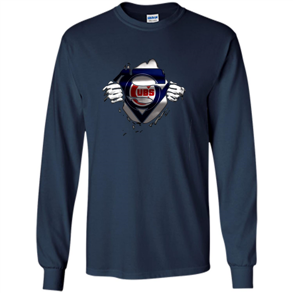 Chicago Cubs And Superman Fans - Long Sleeve T-Shirt