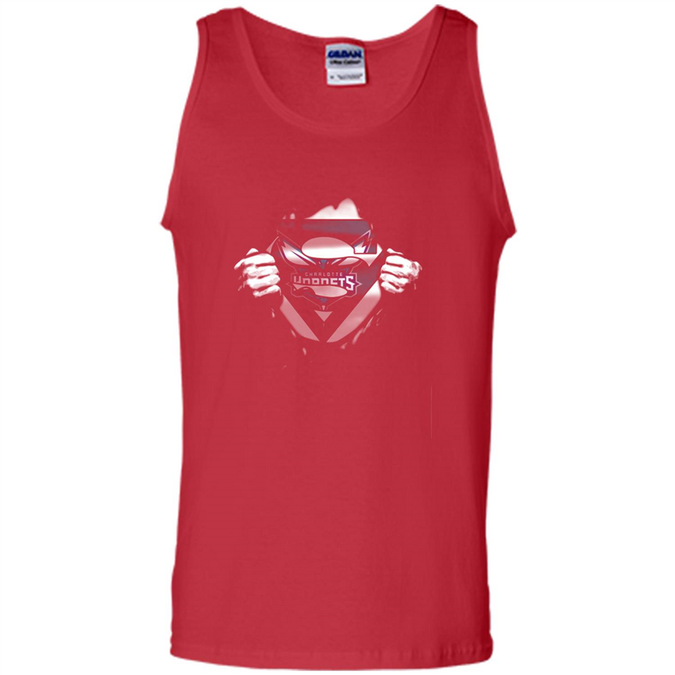 Charlotte Hornets And Superman Fans - Tank Top