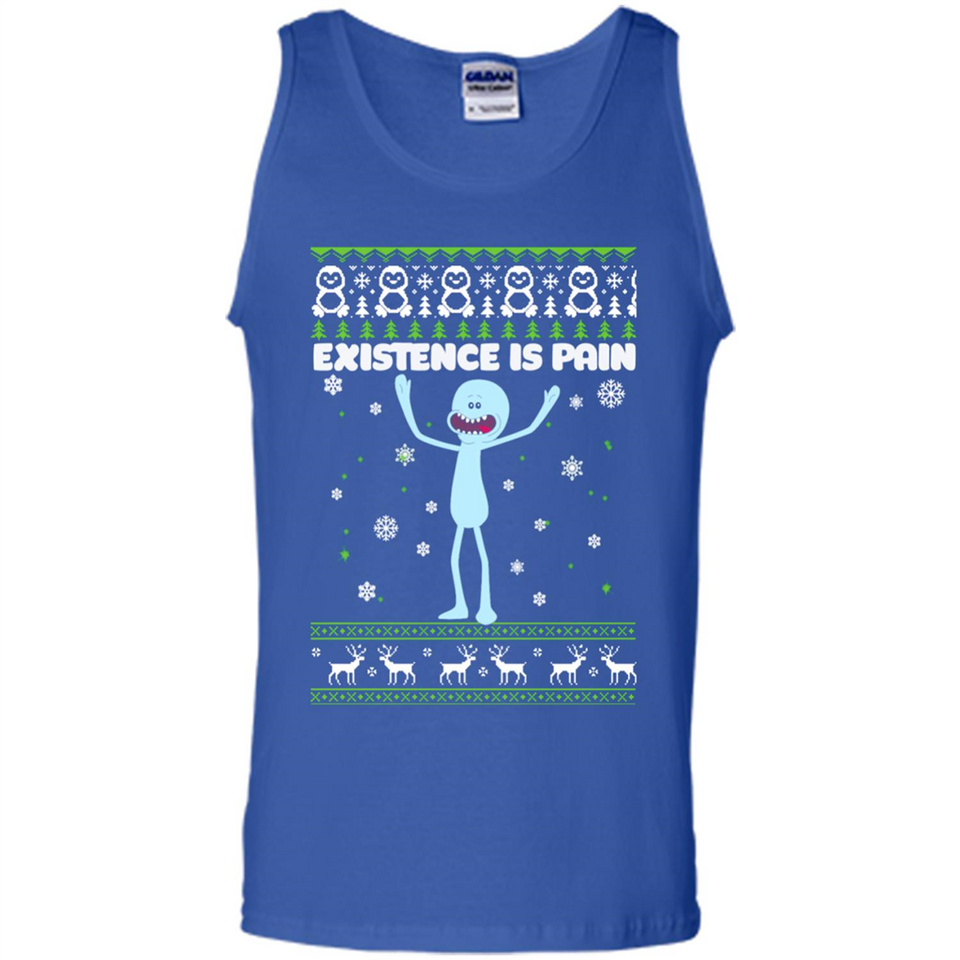 Mr Meeseeks Xistence Is Pain Ugly Christmas - Tank Top