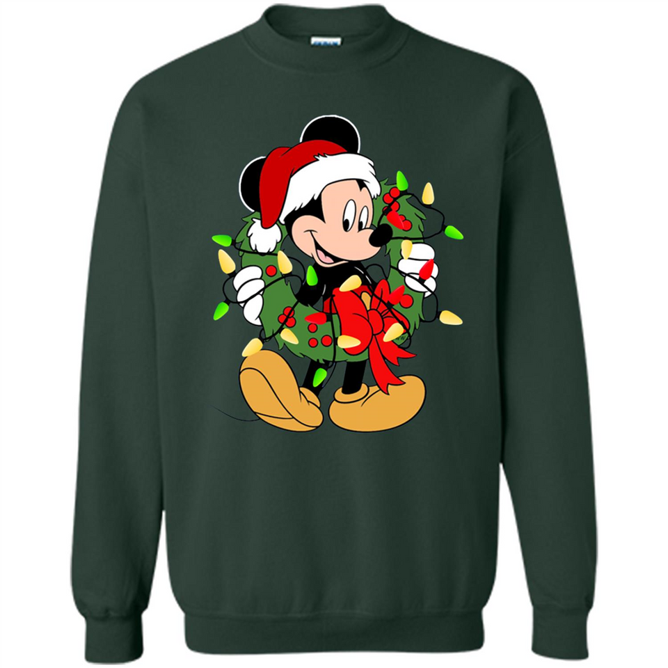 Disney Mickey Mouse Christmas Lights Sweatshirt - Sweatshirt