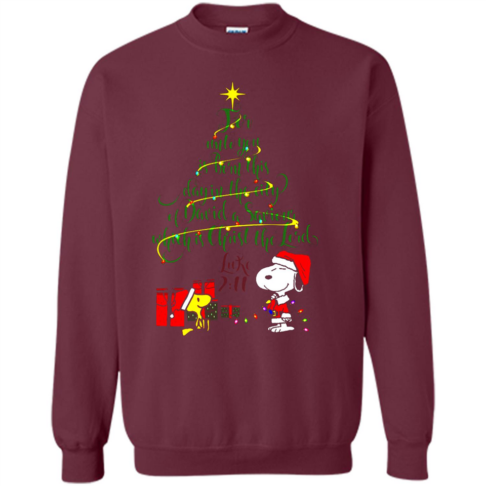 Snoopy Christmas Tree T-Shirt - Sweatshirt