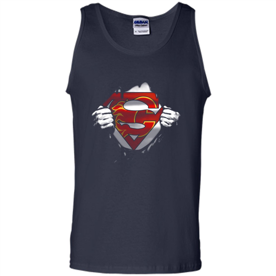 Calgary Flames And Superman Fans - Tank Top