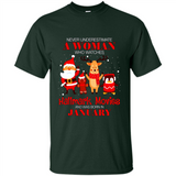 Never Underestimate A January Woman Watches Hallmark Movies Sweatshirt PINGPONG