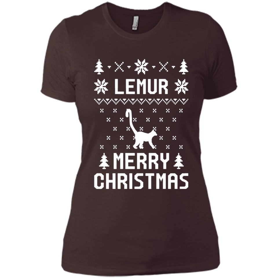 Vintage Tee For Women Men Graphic Shirts Lemur Ugly Christmas Sweater - Ladies' Boyfriend T-Shirt