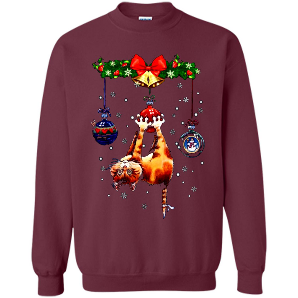 Merry Christmas Funny Cat Christmas sweater, sweater PINGPONG