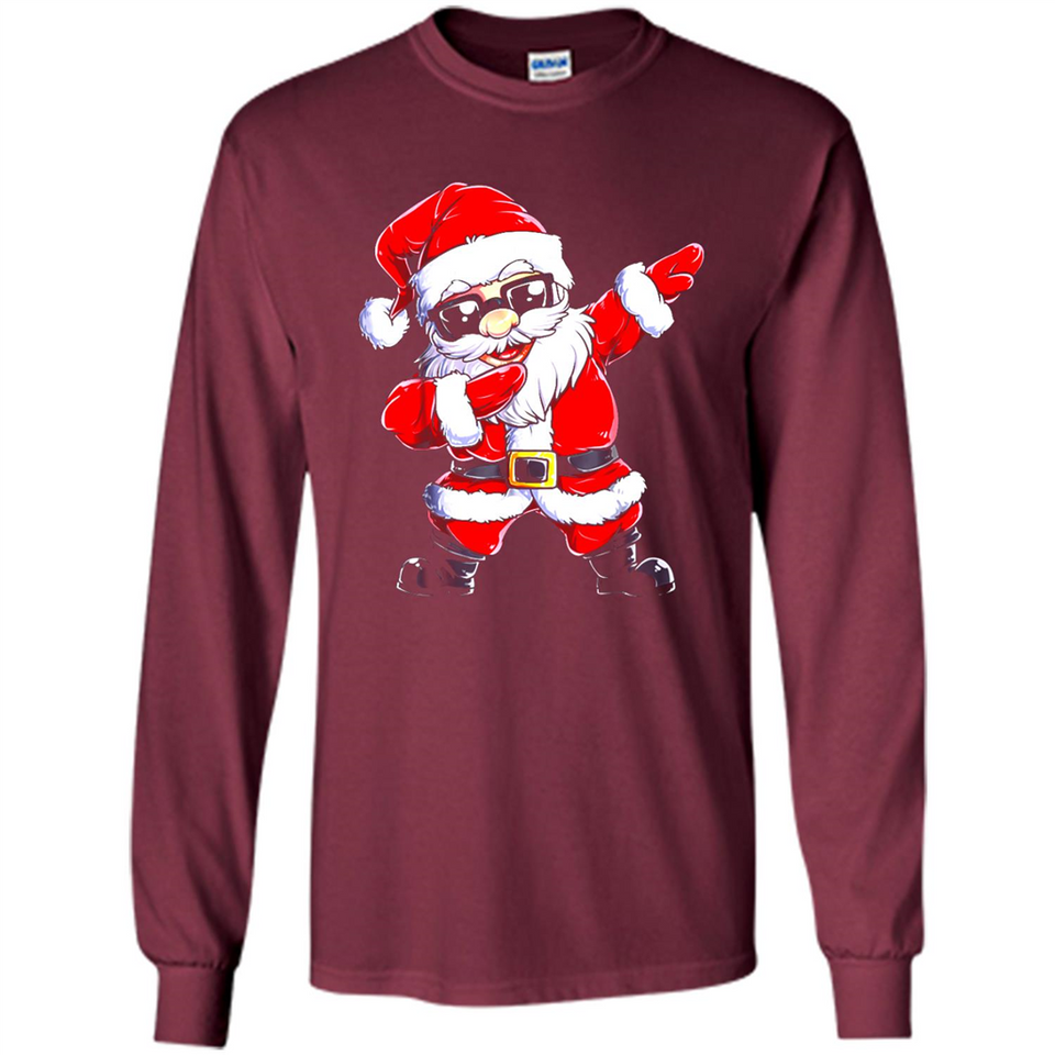 Christmas shirt Dabbing Santa Claus Xmas Gift - Long Sleeve T-Shirt