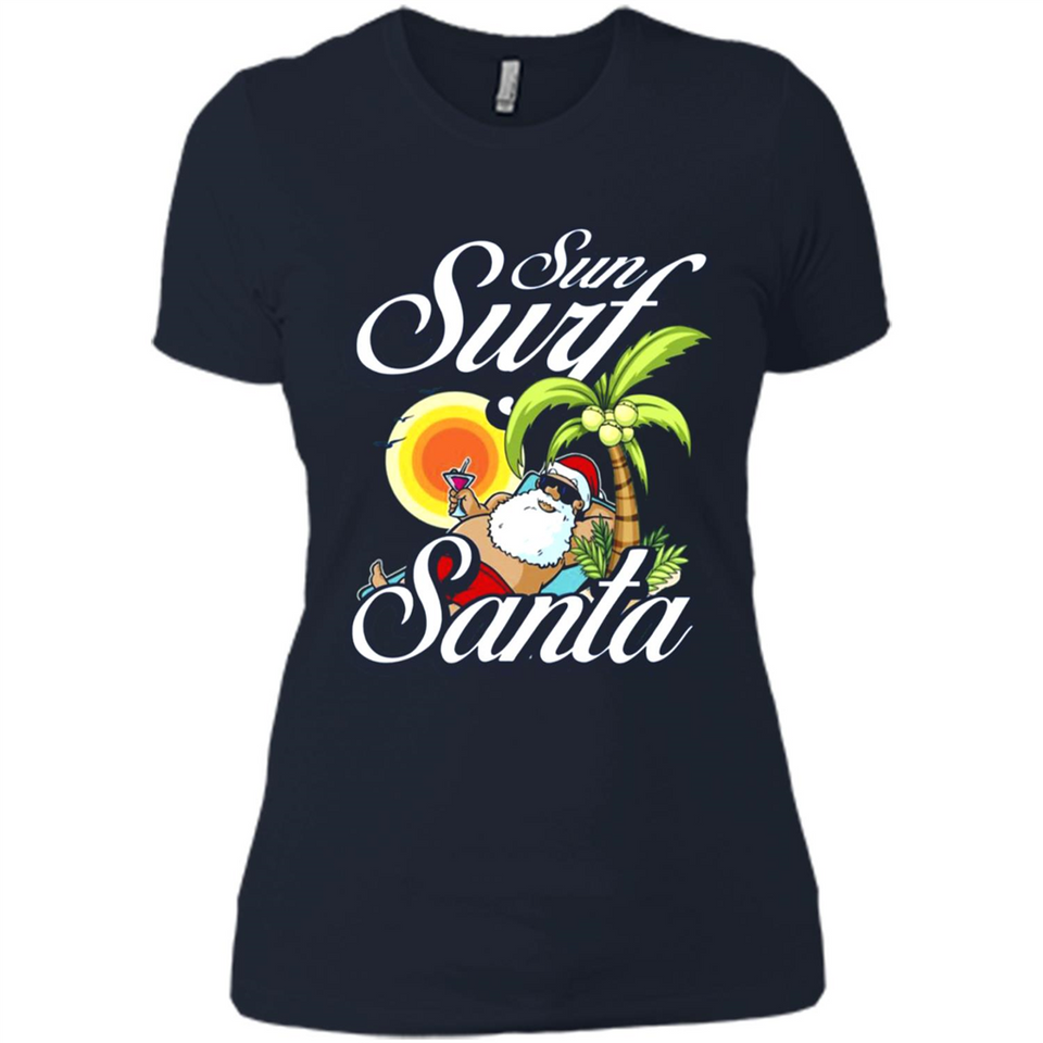 Sun Surf Santa - Ladies' Boyfriend T-Shirt