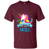 Unicorns are born in Aries Birthday Rainbow Gift Custom Ultra Cotton