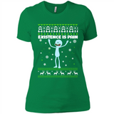 Mr Meeseeks Xistence Is Pain Ugly Christmas - Ladies' Boyfriend T-Shirt