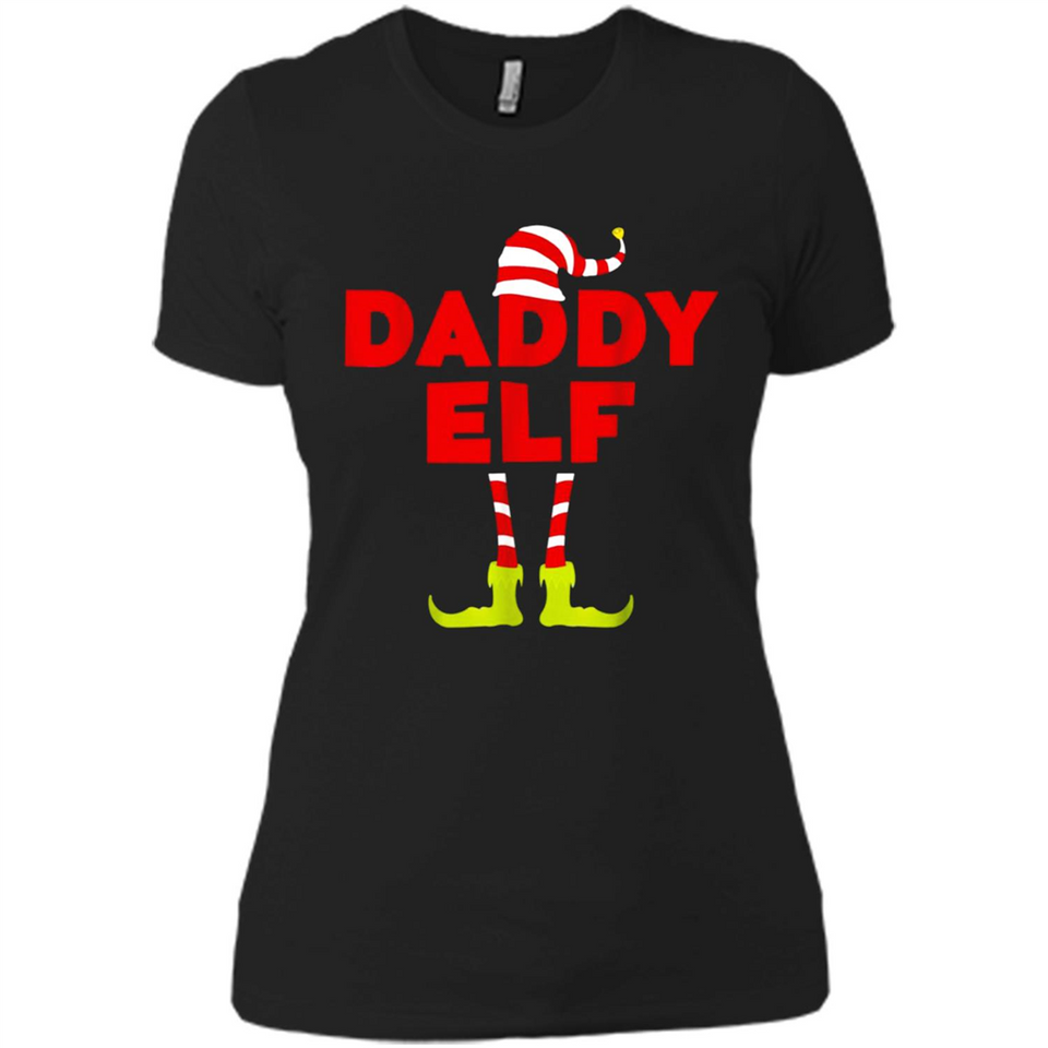 Mens Daddy Elf T-Shirt Funny Matching Christmas Costume - Ladies' Boyfriend T-Shirt