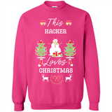 This Hacker Loves Christmas Tree Shirt with Snowman
