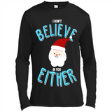 Santa Doesn't Believe In You Either Christmas Ls Shirt Gift - Canvas Long Sleeve T-Shirt