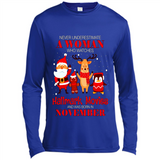 Never Underestimate A November Woman Watches Hallmark Movies Sweatshirt PINGPONG