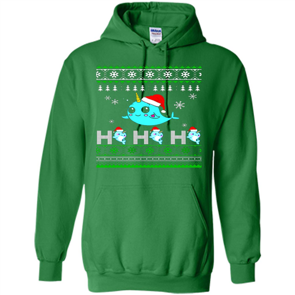 Narwhal christmas sweatshirt hoodie long PINGPONG - Hoodie