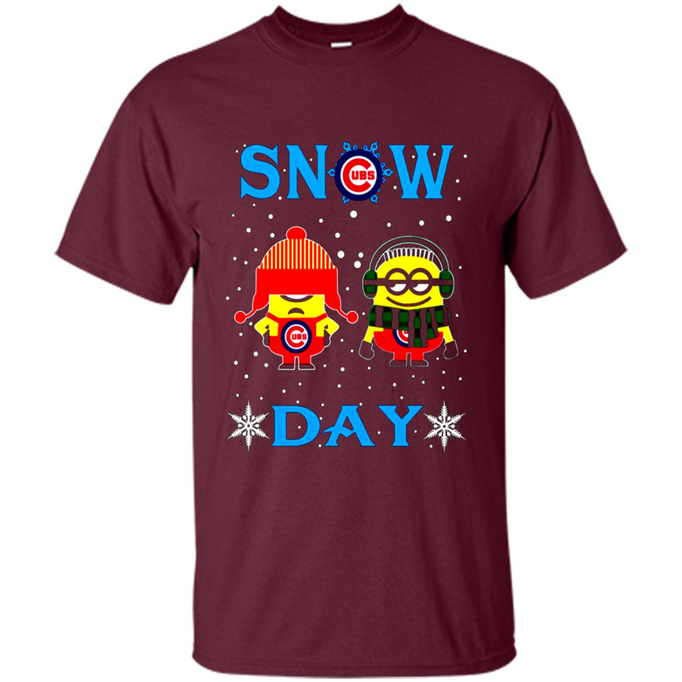 Snow Day Shirt For Chicago Cubs Vs Minion Fans pingpong