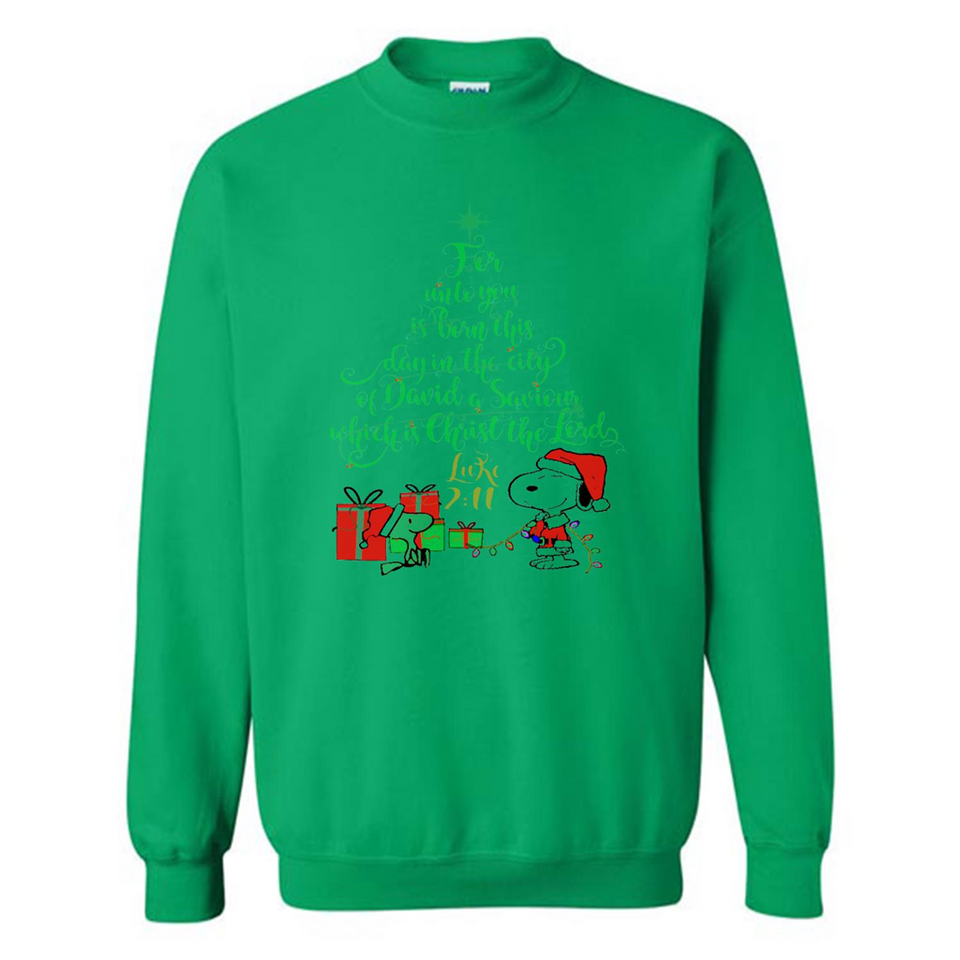 Snoopy Merry Christmas with Christmas tree T-Shirt - Sweatshirt