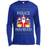 FUNNY POLICE NAVIDAD T-SHIRT Santa Christmas Party - Canvas Long Sleeve T-Shirt