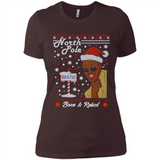 North Pole Born and Raised Shirt, Merry Xmas Ugly Christmas - Ladies' Boyfriend T-Shirt