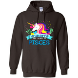 Unicorns are born in Pisces Birthday Rainbow Gift Ladies Custom