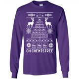 Oh Chemistry Tree Ugly Christmas Sweater - Long Sleeve T-Shirt