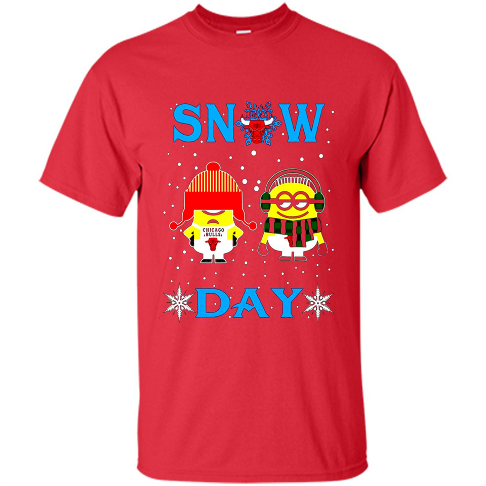 Snow Day Shirt For Chicago Bulls Vs Minion Fans pingpong