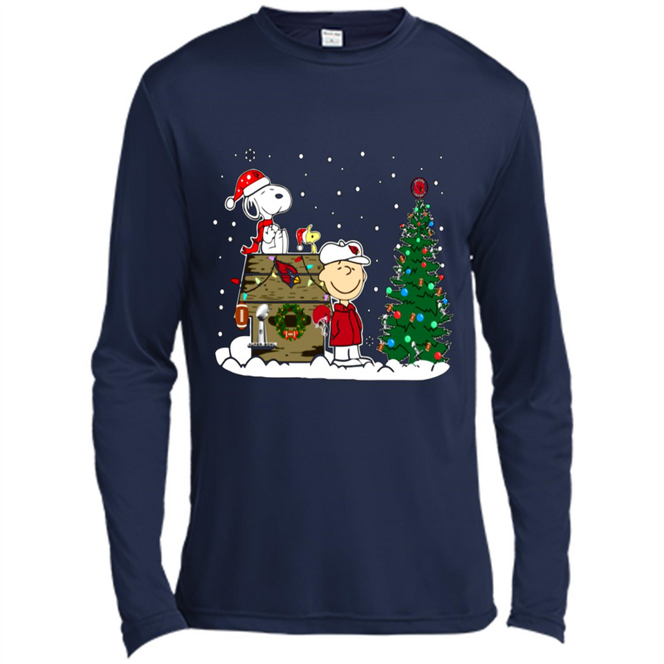 Arizona Cardinals Snoopy The Peanuts Movie Christmas Football Super Bowl pingpong - Canvas Long Sleeve T-Shirt