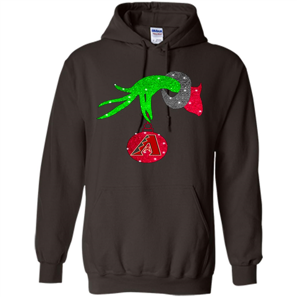 GRINCH HAND HOLDING ARIZONA DIAMONDBACKS GLITTER CHRISTMAS PINGPONG