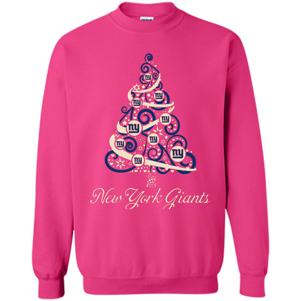 New York Giants NFL Football Team Logo Christmas Tree T-Shirt - Sweatshirt