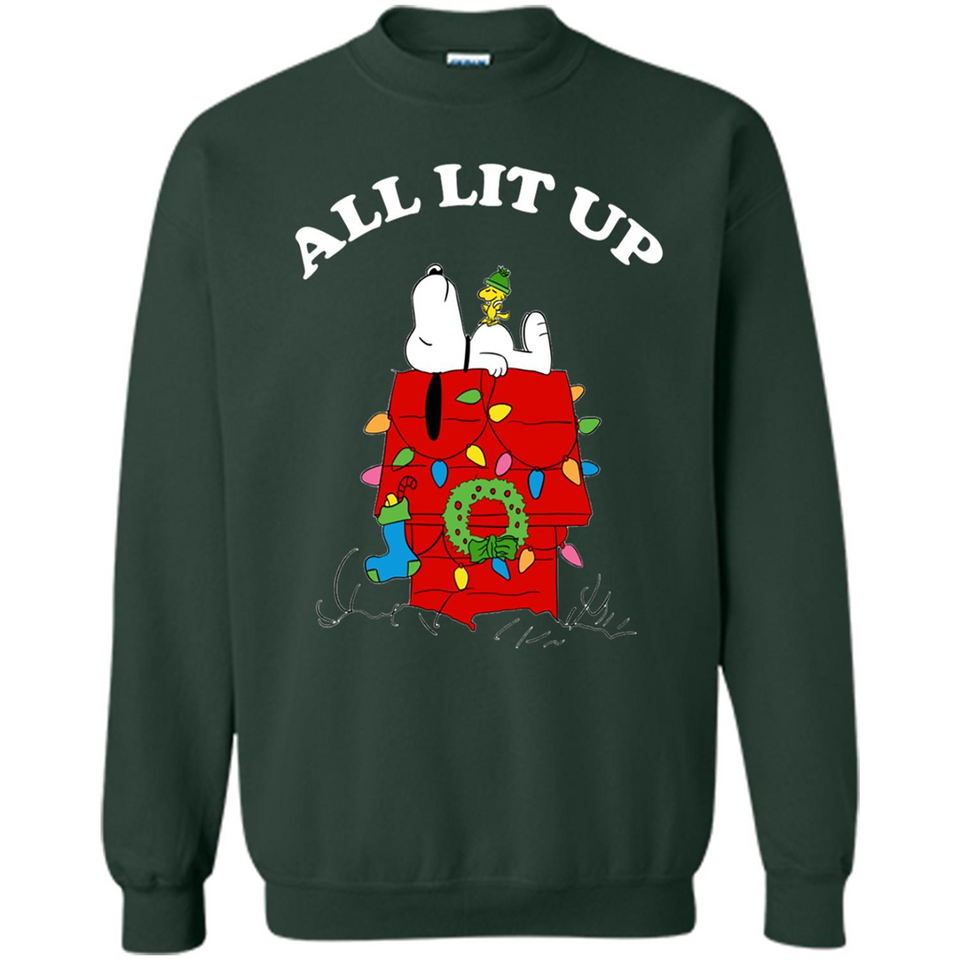Peanuts By Schulz Snoopy Young Men_s Christmas SweatShirt - Sweatshirt