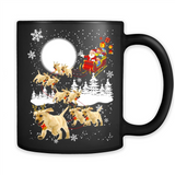 Christmas Santa Golden Retriever Sleigh For Labrador Retriever