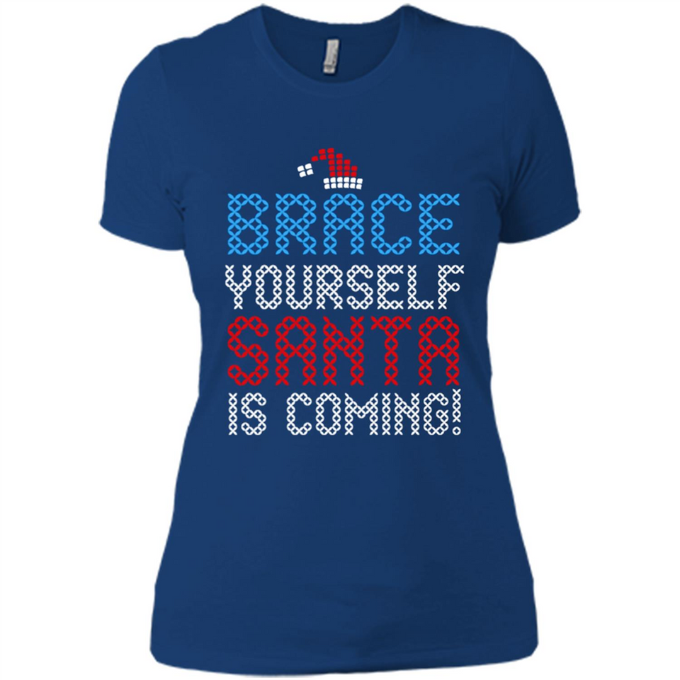 Brace Yourself Santa is coming Christmas - Ladies' Boyfriend T-Shirt