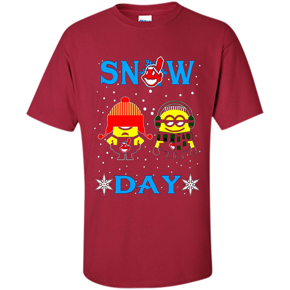 Snow Day Shirt For Cleveland Indians Vs Minion Fans pingpong