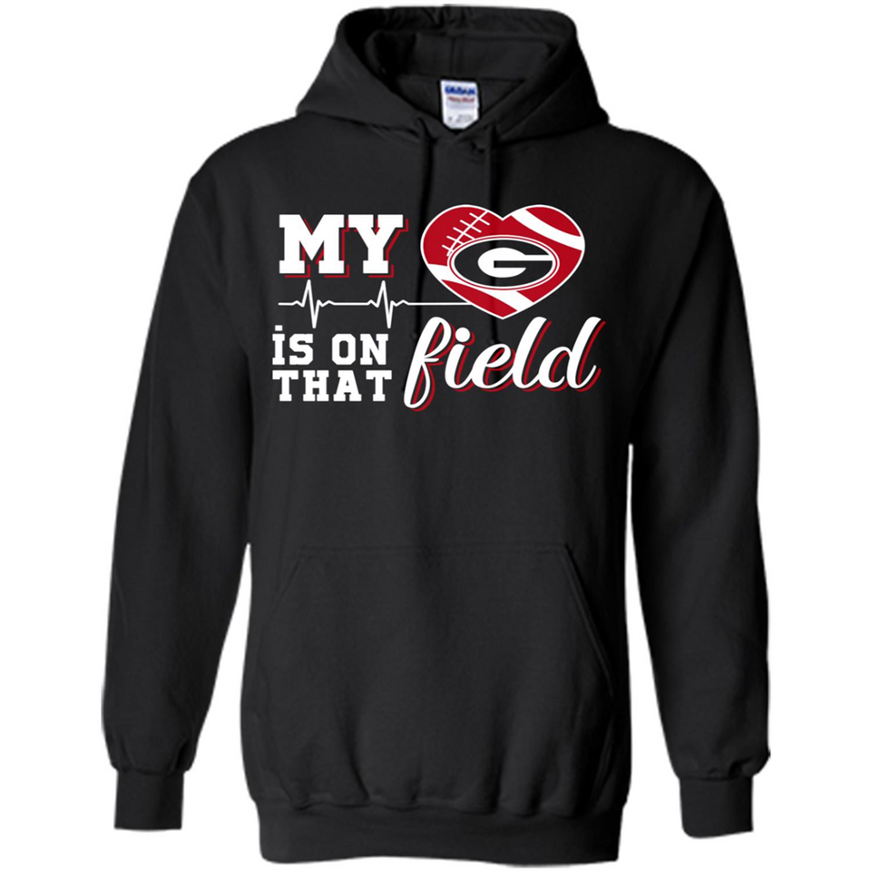 Georgia Bulldogs Football My Heart is on that Field - Hoodie